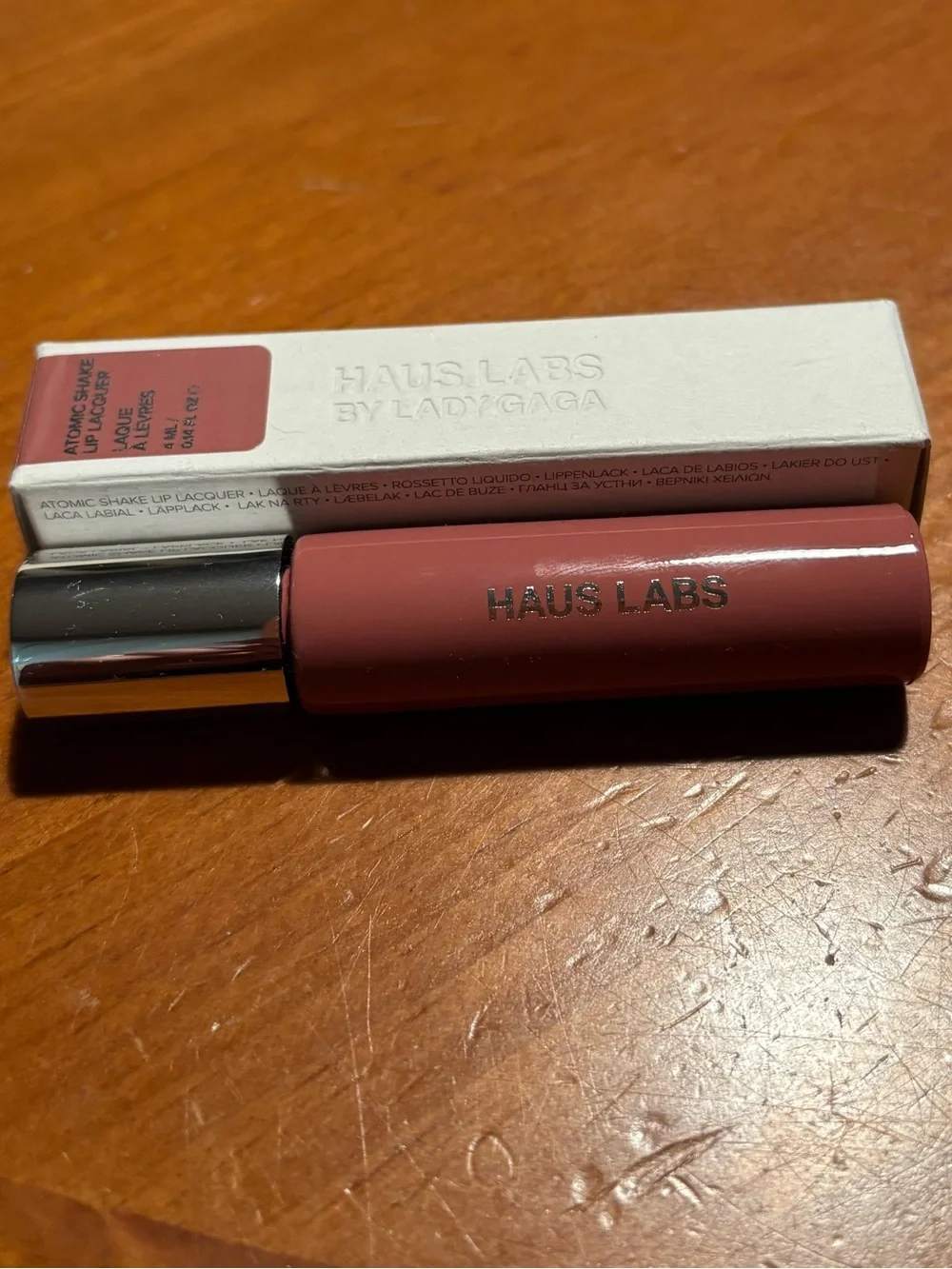 Haus Labs By Lady Gaga Atomic Shake Lip Lacquer Rosewood Shine